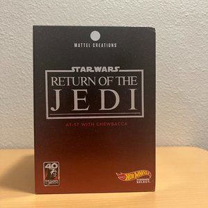Star Wars Hot Wheels Return of the Jedi AT-ST with Chewbacca Mattel Creations